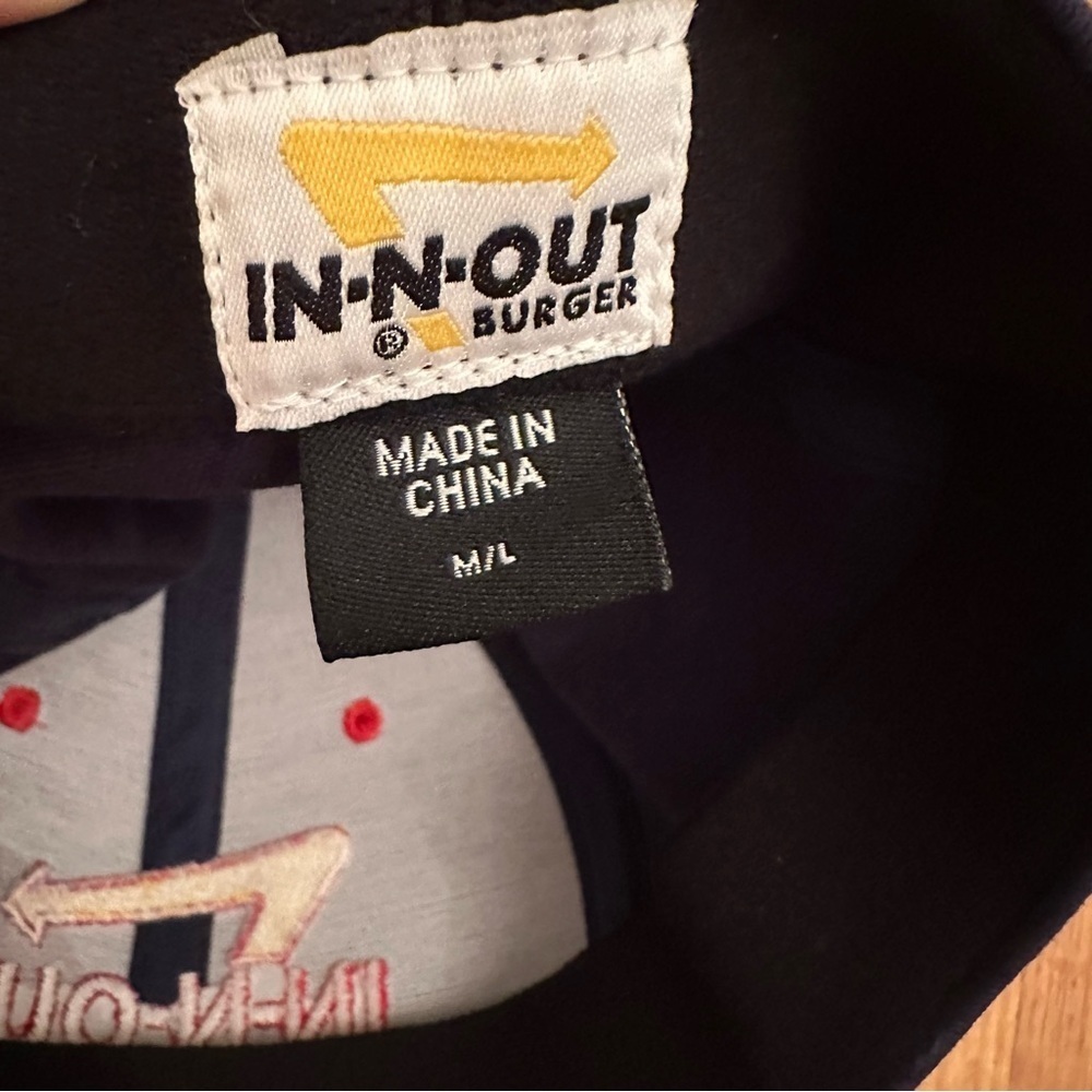In-n-Out Burger Blue Embroidered Proflex Hat Cap Baseball M/L Medium Large Adult - Picture 6 of 7